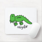 Alligator-Strichmännchen-Mauspad Mousepad (Mit Mouse)