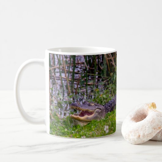 Alligator Sumpf Feuchtgebiete Florida Foto Kaffeetasse (Mit Donut)