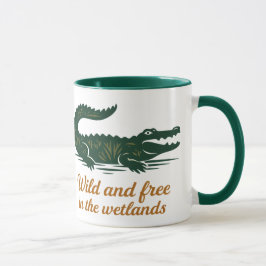 Alligator-Sumpf-Natur-Grafik-T-Shirt Tasse