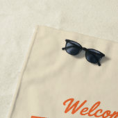 Alligator Surfing Beach Pin-up | Retro Coastal Art Strandtuch (Beispiel)