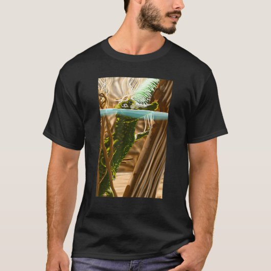 Alligator Swimming In Swamp Florida Reptile Wildli T-Shirt (Vorderseite)