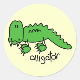 Alligator T-Shirts und Geschenke Runder Aufkleber