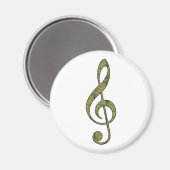 Alligator Treble Clef Magnet (Vorderseite/Rückseite)