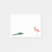 Alligator und Flamingo Post-it Klebezettel (Vorderseite)