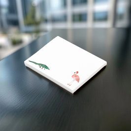 Alligator und Flamingo Post-it Klebezettel