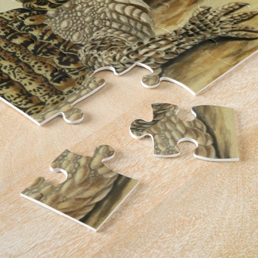 Alligator und Schlange, 1730 (farbiger Stich) Puzzle (Seite)