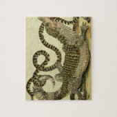 Alligator und Schlange, 1730 (farbiger Stich) Puzzle (Vertikal)