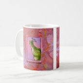 Alligator- und Vogelbalance der einzigartigen Kaffeetasse (Vorderseite Links)