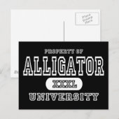 Alligator Univeristy Dark Postkarte (Vorne/Hinten)