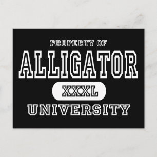 Alligator Univeristy Dark Postkarte