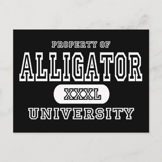 Alligator Univeristy Dark Postkarte (Vorderseite)
