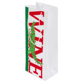 Alligator Valentine Weinbeutel Geschenktüte Für Weinflaschen (Rückseite Schrägansicht)