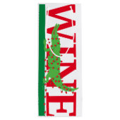 Alligator Valentine Weinbeutel Geschenktüte Für Weinflaschen (Rückseite)