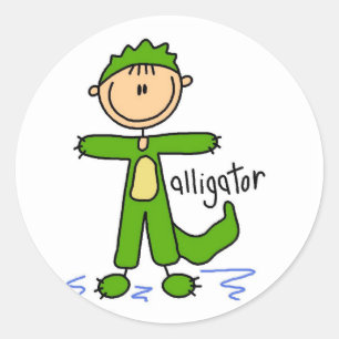 Alligator-Verkleidungs-T-Shirts und Geschenke Runder Aufkleber
