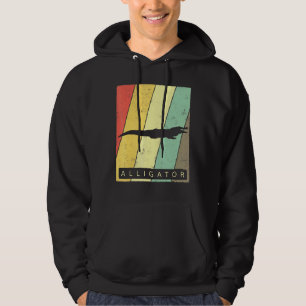 Alligator Vintag Retro Poster Animal Hoodie