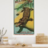 Alligator (Vintager chinesischer Firecracker) Poster (Küche)