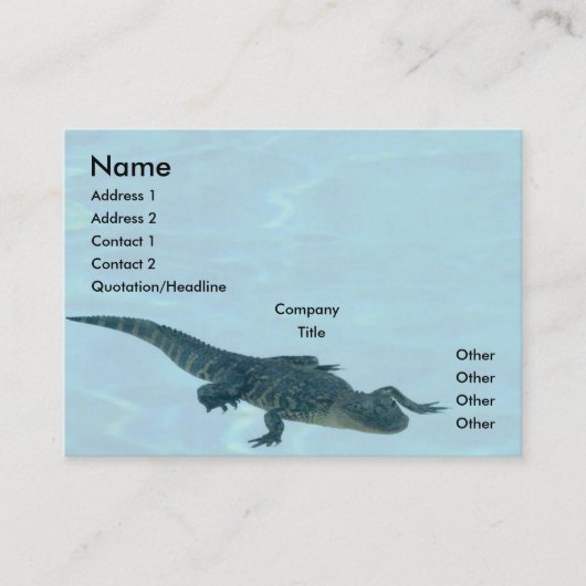 Alligator-Visitenkarte Visitenkarte (Vorderseite)