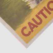 Alligator Vorsicht Illustration Vintage Entkopplun Seidenpapier (Detail)