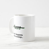 Alligator, was im Sumpf passiert Kaffeetasse (Vorderseite Links)