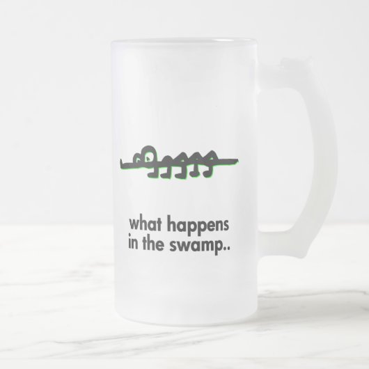 Alligator, was im Sumpf passiert Mattglas Bierglas (Rechts)