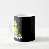 Alligator Wearing Xmas Lights Santa Hat Alligator Kaffeetasse (Vorderseite Links)