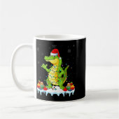 Alligator Wearing Xmas Lights Santa Hat Alligator Kaffeetasse (Links)
