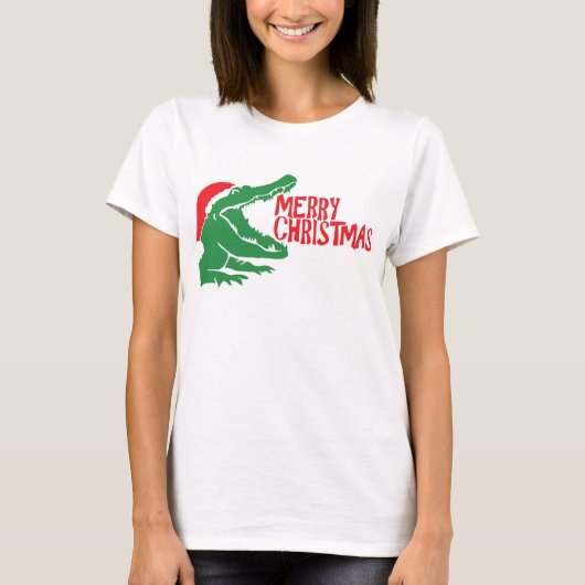Alligator Weihnachten T - Shirt (Vorderseite)