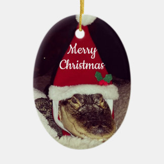 Alligator-Weihnachtsdekoration Keramik Ornament