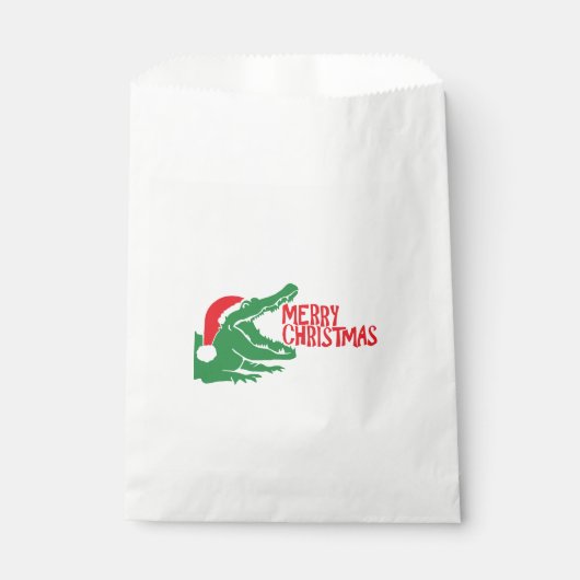 Alligator-Weihnachtsgeschenk Geschenktütchen (Vorderseite)