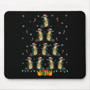 Alligator Weihnachtsmannmütze Xmas Lights Men Wome Mousepad