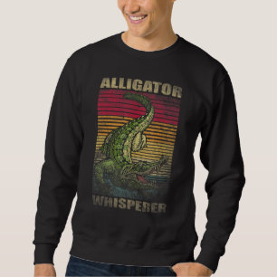 Alligator Whisperer Retro Vintagen gestressten Sti Sweatshirt