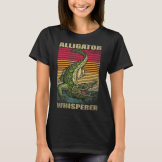 Alligator Whisperer Retro Vintagen gestressten Sti T-Shirt