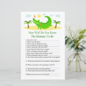 Alligator Wie gut kennen Sie das Baby-Dusche-Spiel (Stehend Vorderseite)