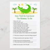 Alligator Wie gut kennen Sie das Baby-Dusche-Spiel (Vorderseite)