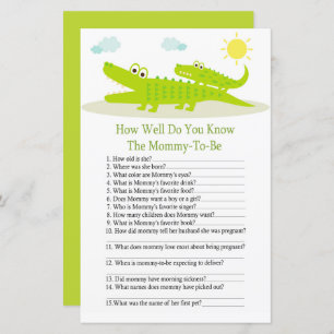 Alligator wie gut Sie wissen, Baby Dusche Spiel