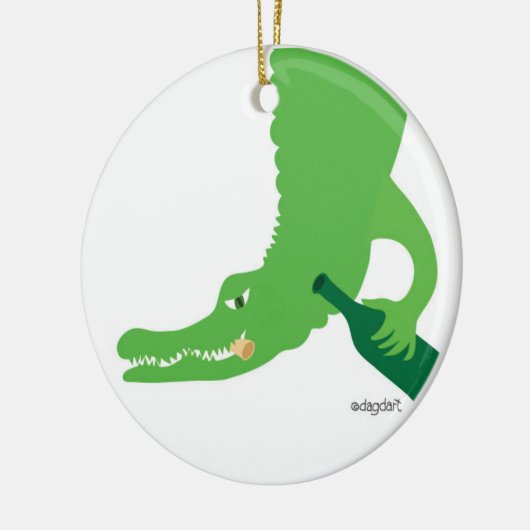 Alligator Wine Ornament (Links)