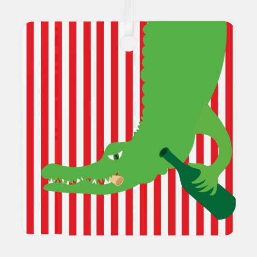 Alligator Wine Ornament (Vorderseite)