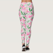 Alligator Wine Pink Green Preppy Leggings (Rückseite)