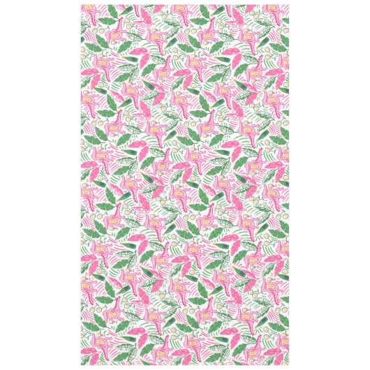 Alligator Wine Pink Green Preppy Tischdecke (Vorderseite)