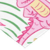 Alligator Wine Pink Green Preppy Tischdecke (Schrägansicht)