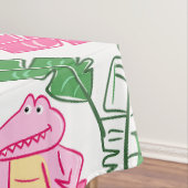 Alligator Wine Pink Green Preppy Tischdecke (Beispiel)