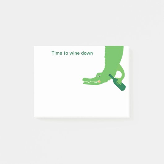 Alligator Wine Post-it Klebezettel (Vorderseite)