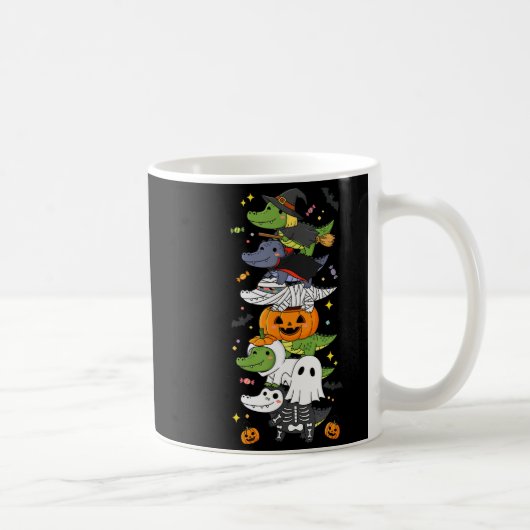 Alligator Witch Vamre Ghost Halloween Kids Mens Wo Kaffeetasse (Rechts)