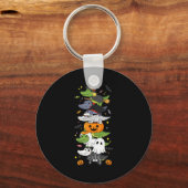 Alligator Witch Vamre Ghost Halloween Kids Mens Wo Schlüsselanhänger (Vorderseite)