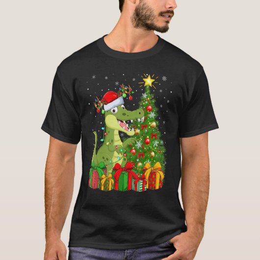 Alligator Xmas Holiday Santa Alligator Christmas T-Shirt (Vorderseite)