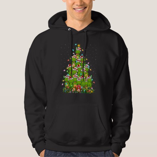 Alligator Xmas Lights Santa Alligator Christmas T Hoodie (Vorderseite)