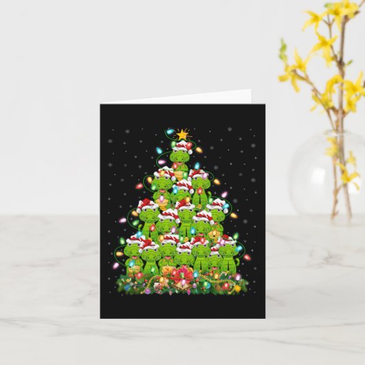 Alligator Xmas Tree Lighting Santa Alligator Chris Karte (Gelbe Blume)
