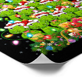 Alligator Xmas Tree Lighting Santa Alligator Chris Poster (Ecke)