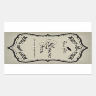 Alligator zerreißt rechteckiger aufkleber