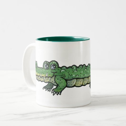 Alligator Zweifarbige Tasse (Vorderseite Links)
